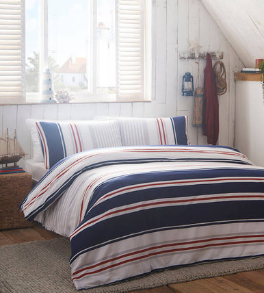 bedding-Nautical Stripe Blue